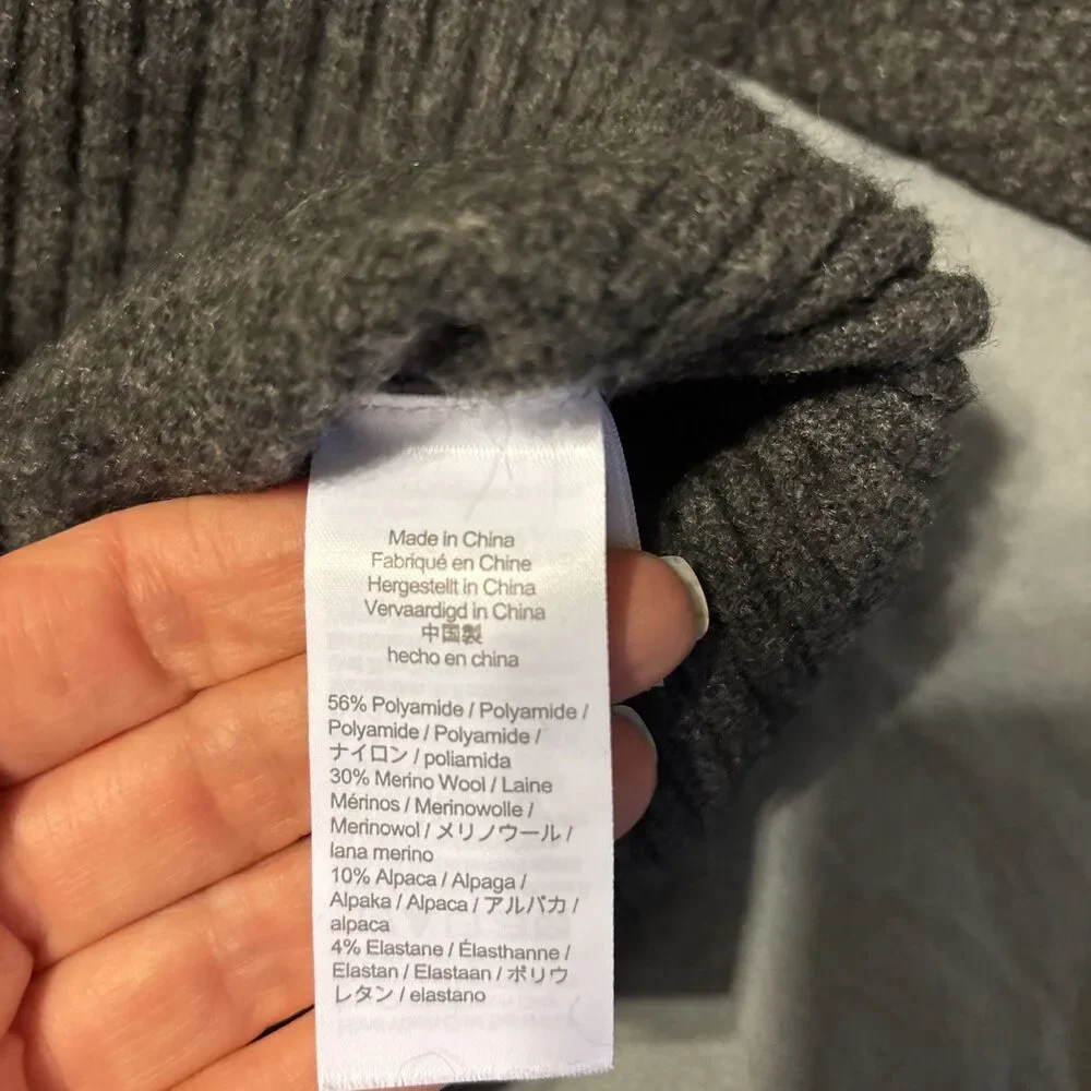 J Crew Men’s Medium Alpaca/wool Blend Cable Knot 1/4 Zip Sweater